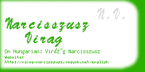 narcisszusz virag business card